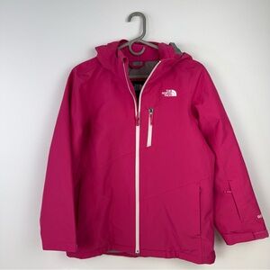 The North Face Pink Hooded Jacket Gore-Tex Rain Jacket